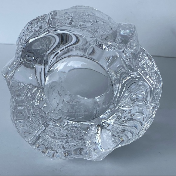 Orrefors Sweden Crystal Tri-Leaf Votive Candle Holder  2.25” T X 3.25” Nature - Picture 11 of 16